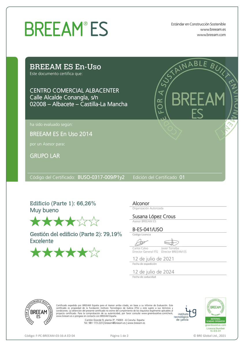 certificado-breeam-albacenter-julio-2021